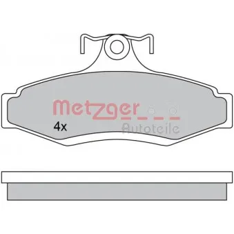 METZGER 1170581 - Jeu de 4 plaquettes de frein arrière