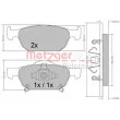 METZGER 1170594 - Jeu de 4 plaquettes de frein avant