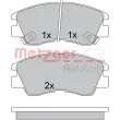 METZGER 1170600 - Jeu de 4 plaquettes de frein avant