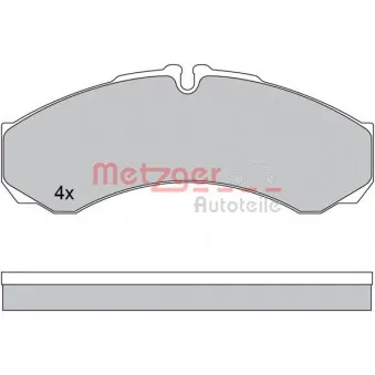 Jeu de 4 plaquettes de frein avant METZGER OEM 2994086