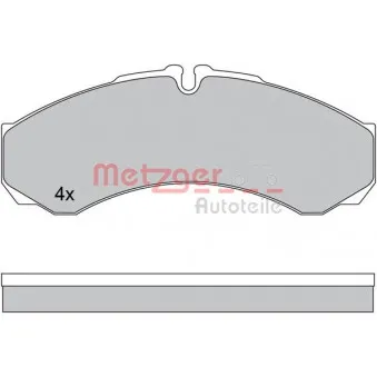 METZGER 1170608 - Jeu de 4 plaquettes de frein avant