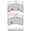 METZGER 1170609 - Jeu de 4 plaquettes de frein avant