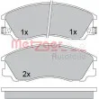 METZGER 1170611 - Jeu de 4 plaquettes de frein avant