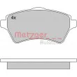 METZGER 1170612 - Jeu de 4 plaquettes de frein avant
