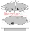 METZGER 1170632 - Jeu de 4 plaquettes de frein avant