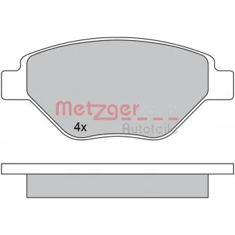 METZGER 1170652 - Jeu de 4 plaquettes de frein avant