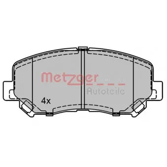 Jeu de 4 plaquettes de frein avant METZGER OEM KDY93328Z