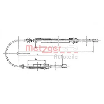 METZGER 1171.1 - Tirette à câble, frein de stationnement