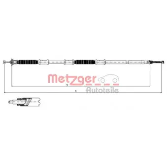 Tirette à câble, frein de stationnement arrière droit METZGER OEM 51750480