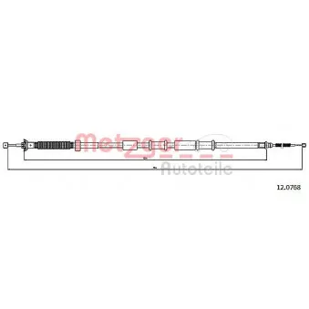 Tirette à câble, frein de stationnement METZGER OEM 51927743