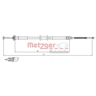 METZGER 12.1500 - Tirette à câble, frein de stationnement