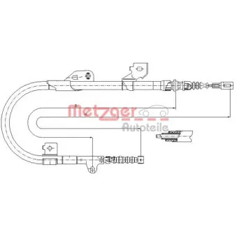 Tirette à câble, frein de stationnement METZGER OEM 365310n600