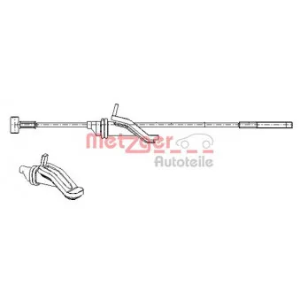 Tirette à câble, frein de stationnement METZGER OEM BP4K44150C