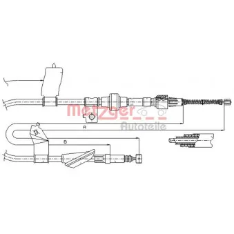 METZGER 17.4014 - Tirette à câble, frein de stationnement