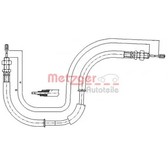 METZGER 17.6105 - Tirette à câble, frein de stationnement