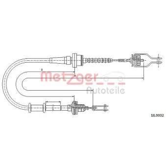 METZGER 18.0032 - Tirette à câble, commande d'embrayage