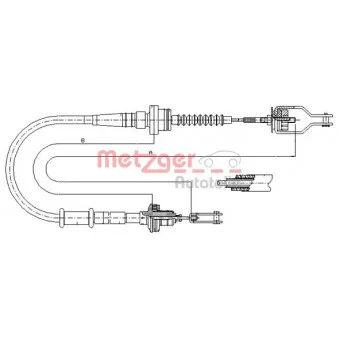 METZGER 18.0035 - Tirette à câble, commande d'embrayage