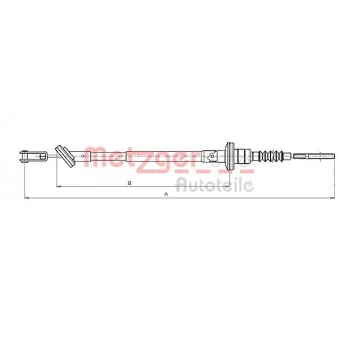 METZGER 18.3500 - Tirette à câble, commande d'embrayage