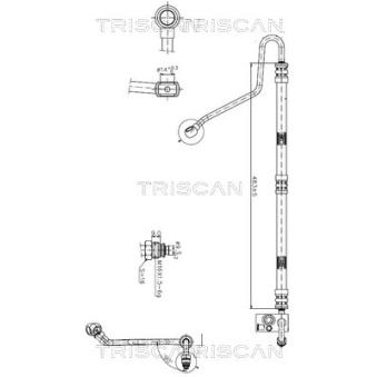 Tuyau hydraulique, direction TRISCAN 8516 11007 pour BMW Série 3 318 d - 116cv Tuyau hydraulique, direction TRISCAN 8516 11007 pour BMW Série 3 318 d - 116cv