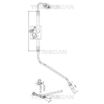 Tuyau hydraulique, direction TRISCAN 8516 29023 pour SKODA FABIA 1.4 TDI - 75cv