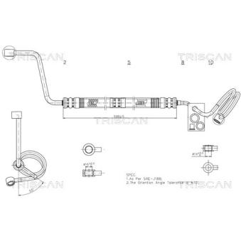 Tuyau hydraulique, direction TRISCAN 8516 29037 pour AUDI A4 1.9 TDI - 116cv