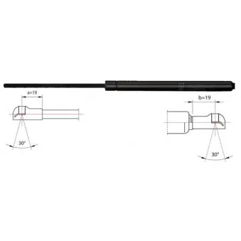 Vérin, vitre arrière METZGER OEM 8200025105