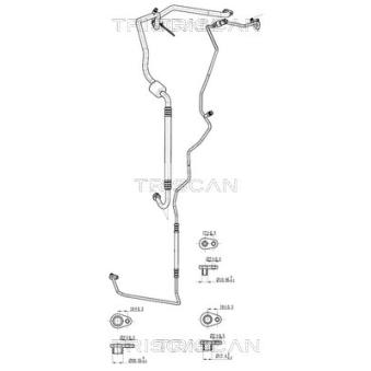Conduite à haute/basse pression, climatisation TRISCAN 9010 28106 pour CITROEN DS3 1.6 BlueHDi 75 - 75cv Conduite à haute/basse pression, climatisation TRISCAN 9010 28106 pour CITROEN DS3 1.6 BlueHDi 75 - 75cv