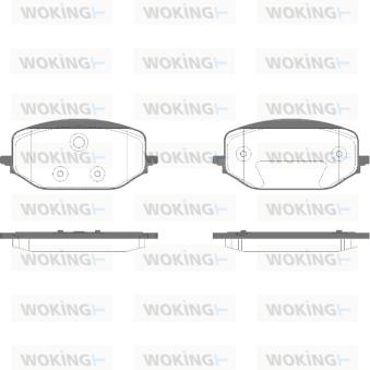 Jeu de 4 plaquettes de frein avant WOKING [P18883.00]