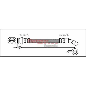 METZGER 4110072 - Flexible de frein