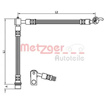 Flexible de frein METZGER OEM 9094702C75 Flexible de frein METZGER OEM 9094702C75