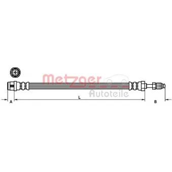 Flexible de frein METZGER OEM 7L6611701B