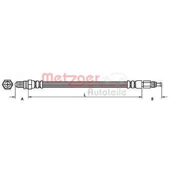 Flexible de frein METZGER OEM 1151292