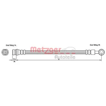 Flexible de frein METZGER OEM 96534545