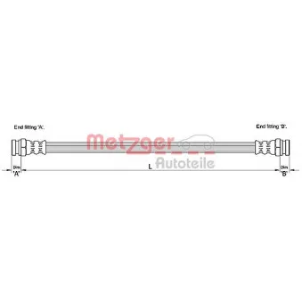 METZGER 4110215 - Flexible de frein