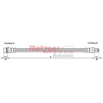METZGER 4110221 - Flexible de frein