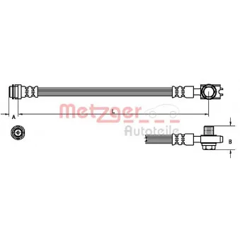 METZGER 4110246 - Flexible de frein