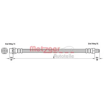 Flexible de frein METZGER OEM BSG 15-730-012