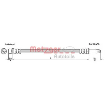 METZGER 4110280 - Flexible de frein