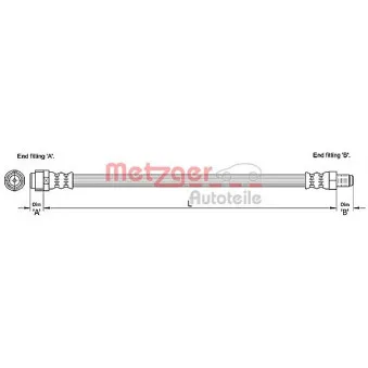 METZGER 4110284 - Flexible de frein