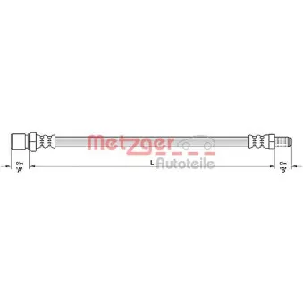 METZGER 4110310 - Flexible de frein