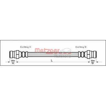 METZGER 4110407 - Flexible de frein
