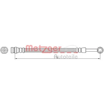 Flexible de frein METZGER 4110564 pour HYUNDAI TERRACAN 3.5 i V6 4WD - 200cv