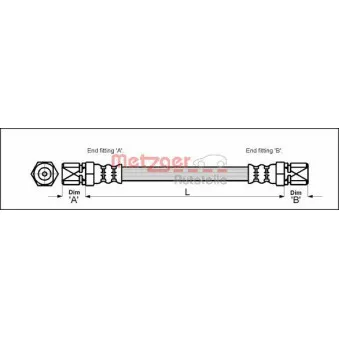 METZGER 4110601 - Flexible de frein