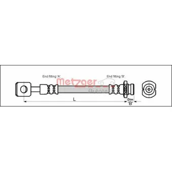 METZGER 4110602 - Flexible de frein