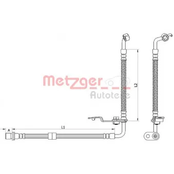 METZGER 4110878 - Flexible de frein