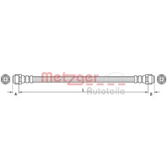 METZGER 4110890 - Flexible de frein