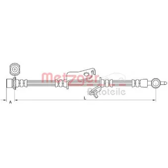 Flexible de frein avant droit METZGER OEM 9094702F49