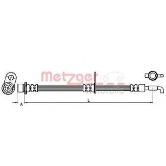 Flexible de frein avant droit METZGER OEM 9094702F58