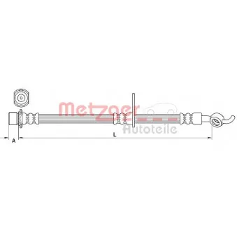 METZGER 4111025 - Flexible de frein