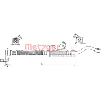 Flexible de frein avant droit METZGER OEM 587321J000